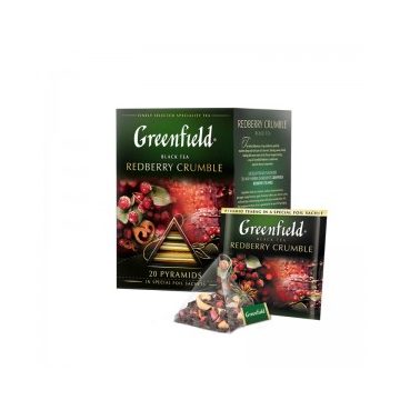 Greenfield Redberrry Crumble tea filter Piramis